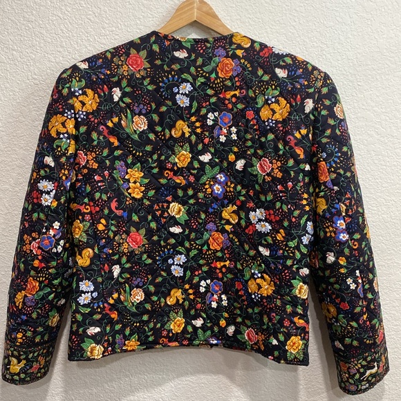 Vintage Vera Bradley Tavern On The Green Quilted 100% Cotton Whimsical Jacket S - Picture 8 of 9